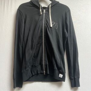 Reigning Champ Black Pima Cotton Zip Up Hoodie Stratford Hall Mens M